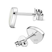 Mother of Pearl Reuleaux Triangle Silver Earrings, e390st